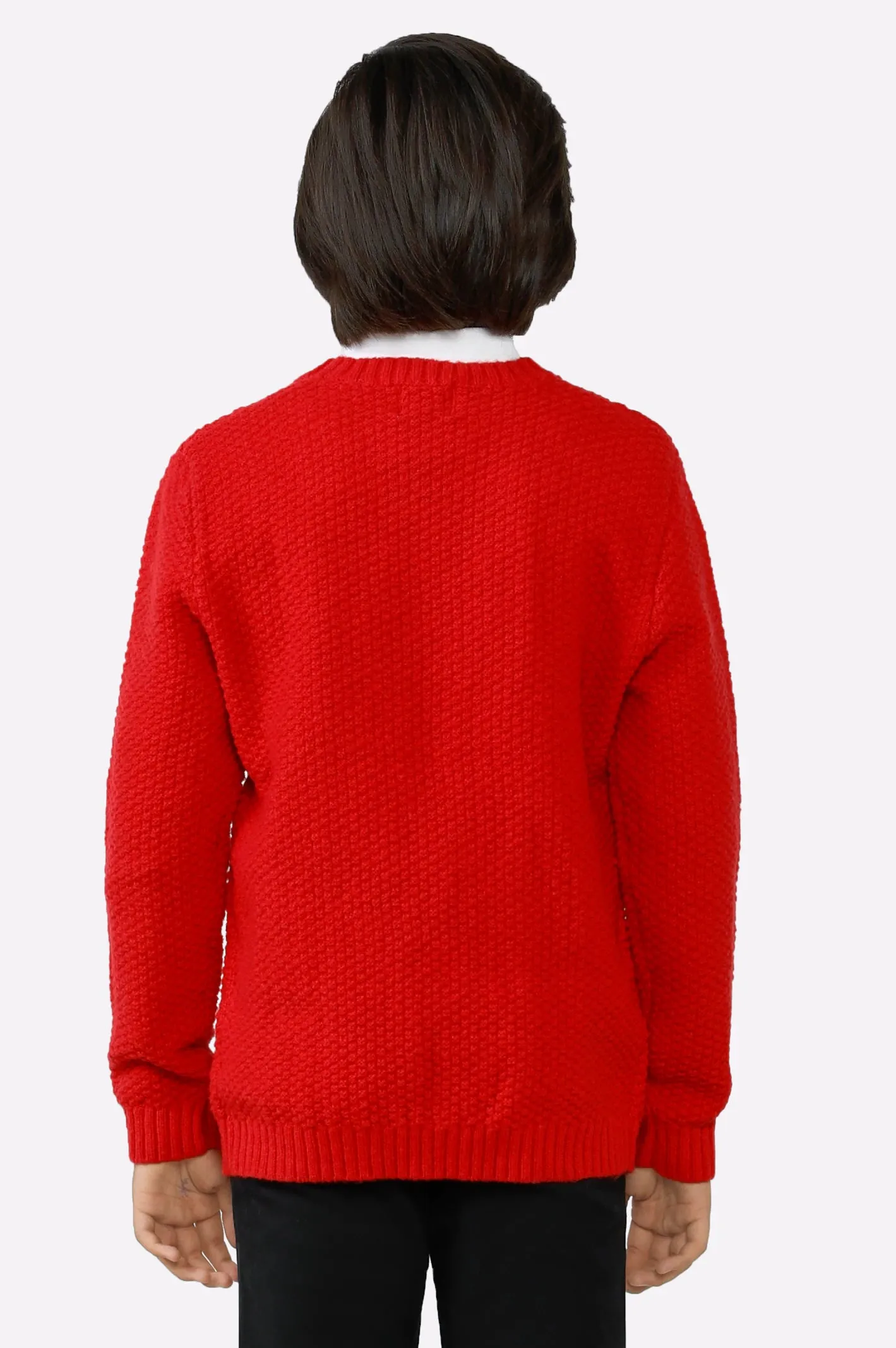 Red Knitted Boys Sweaters