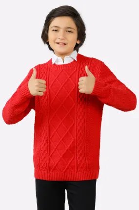 Red Knitted Boys Sweaters