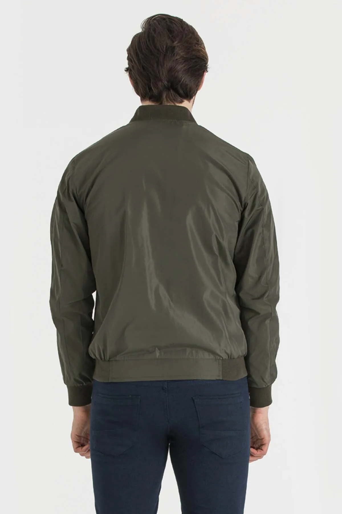 Slim Fit Bomber Cresta Khaki Sport Jacket, Khaki