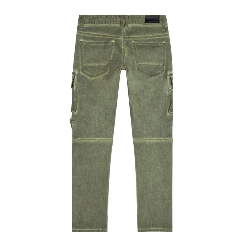 Slim Tapered Overspray Utility Pants - Vintage Army