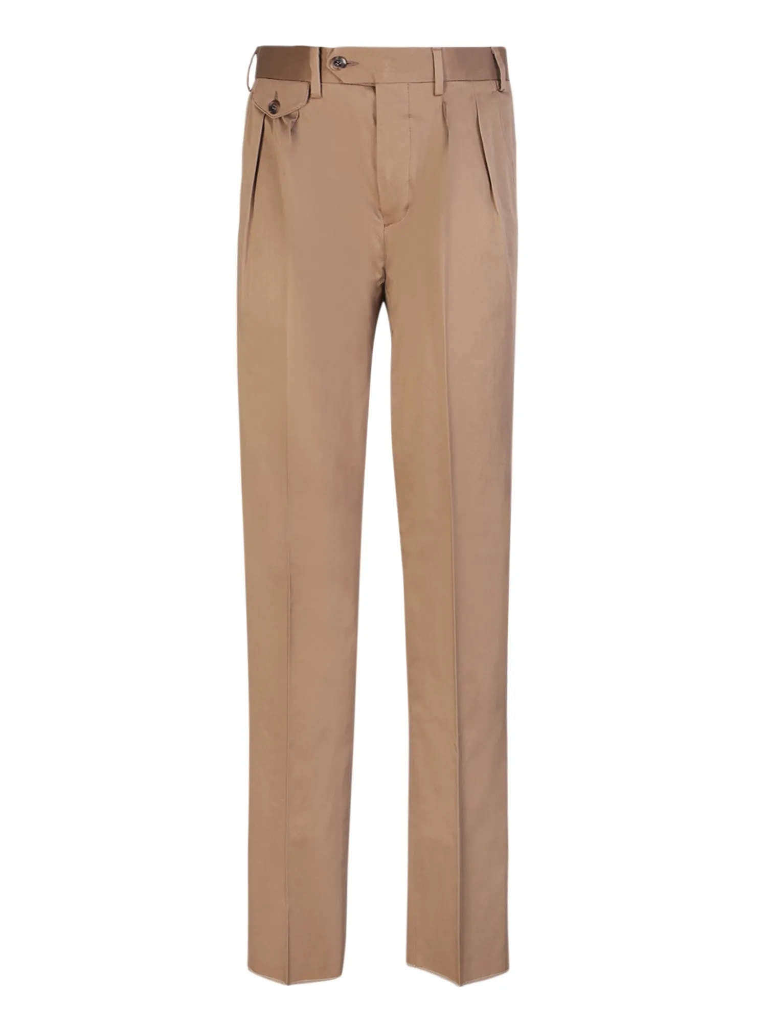 Straight-leg beige trousers