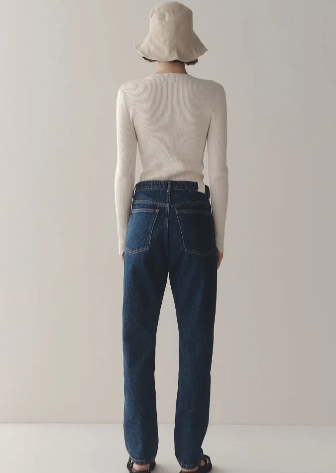 Straight Leg Jean Mid Blue