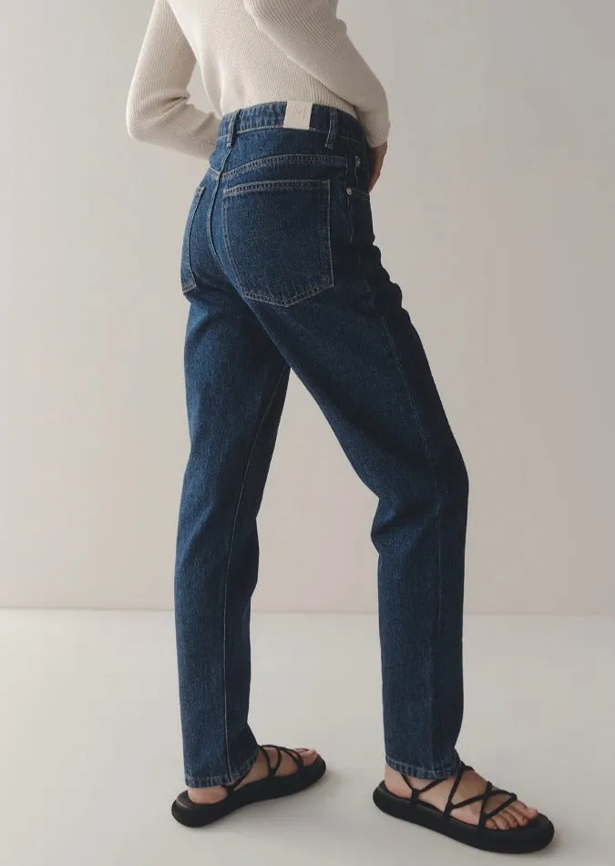 Straight Leg Jean Mid Blue