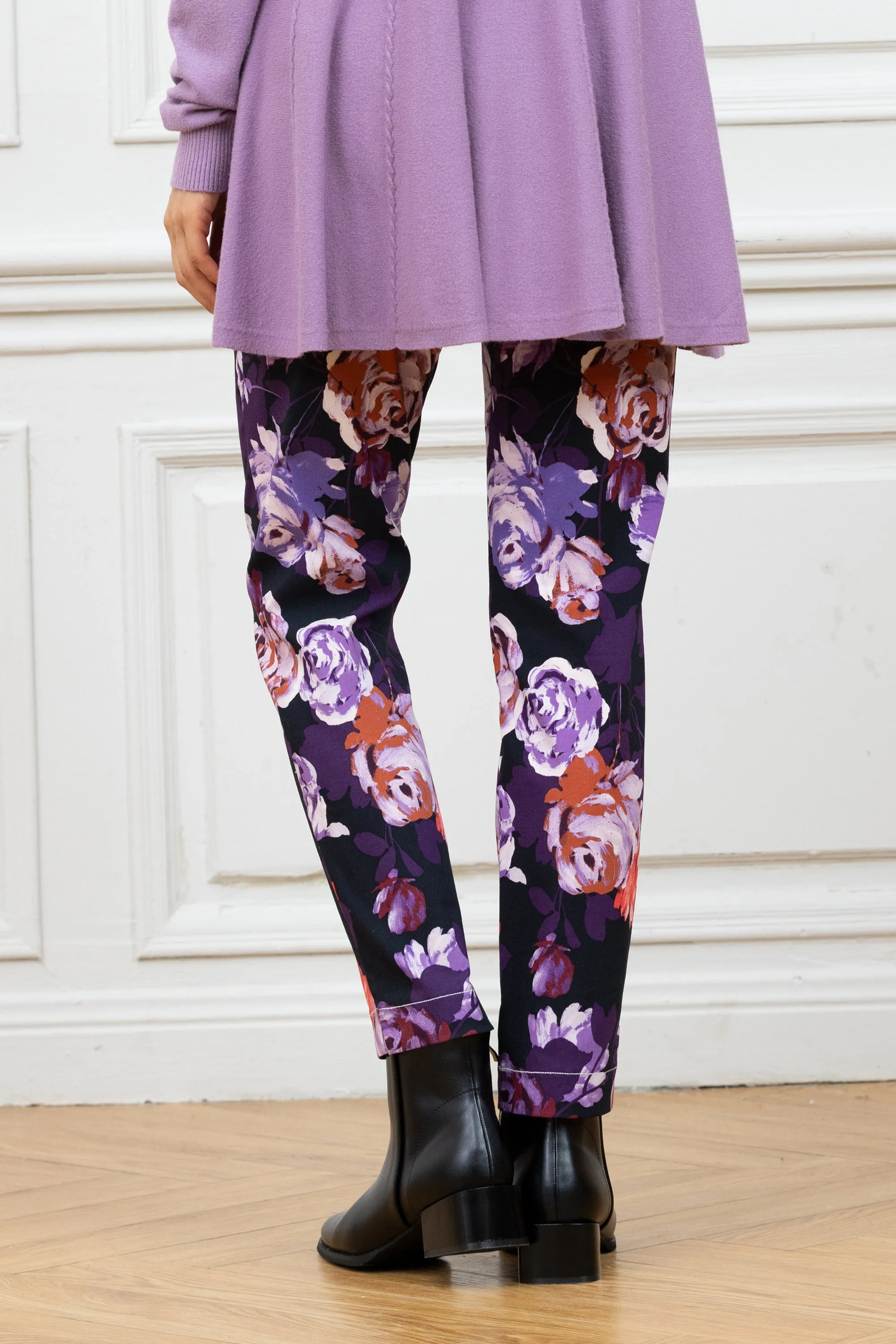 STRAIGHT LEG PRINTED PANT