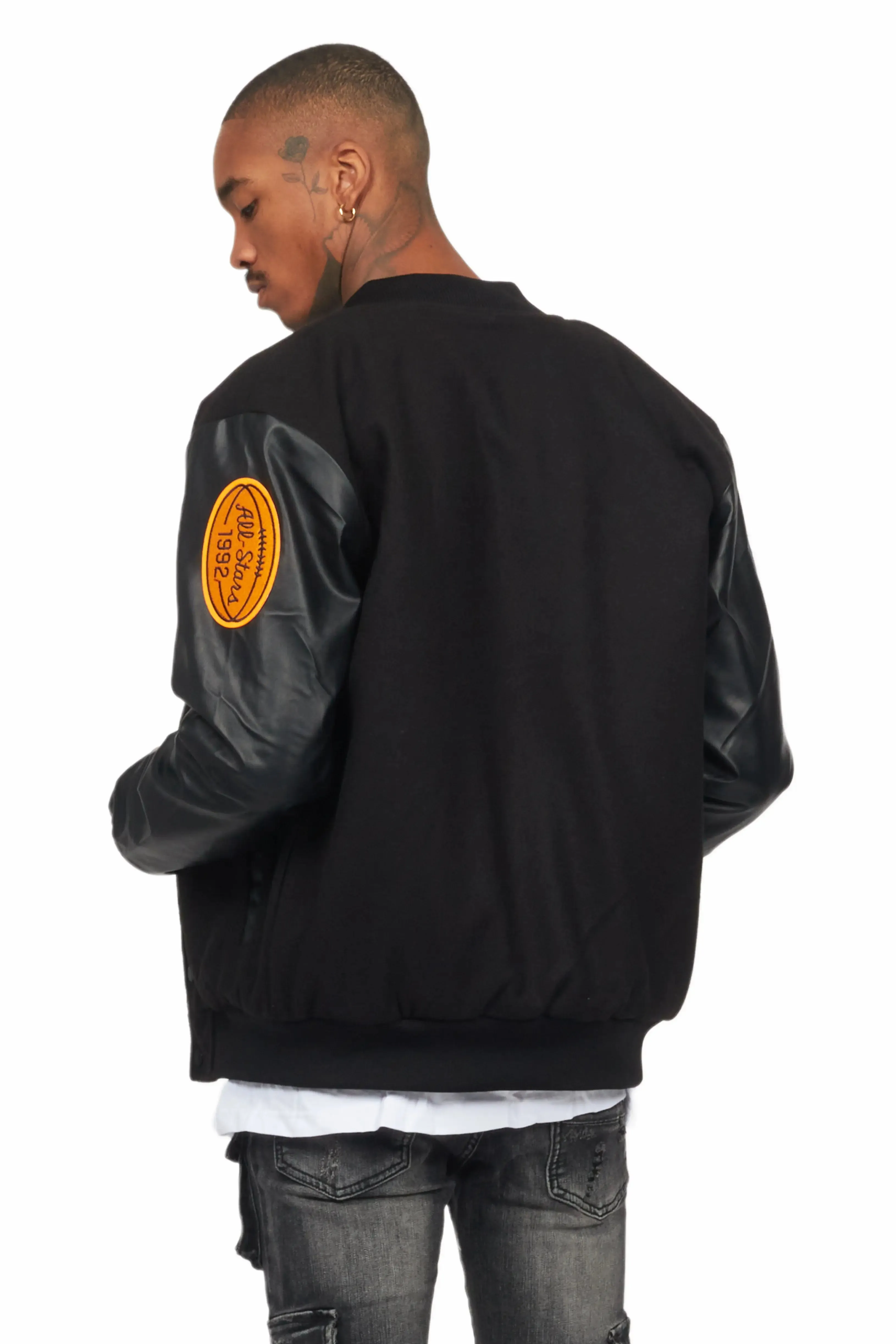 Suki Black Varsity Jacket