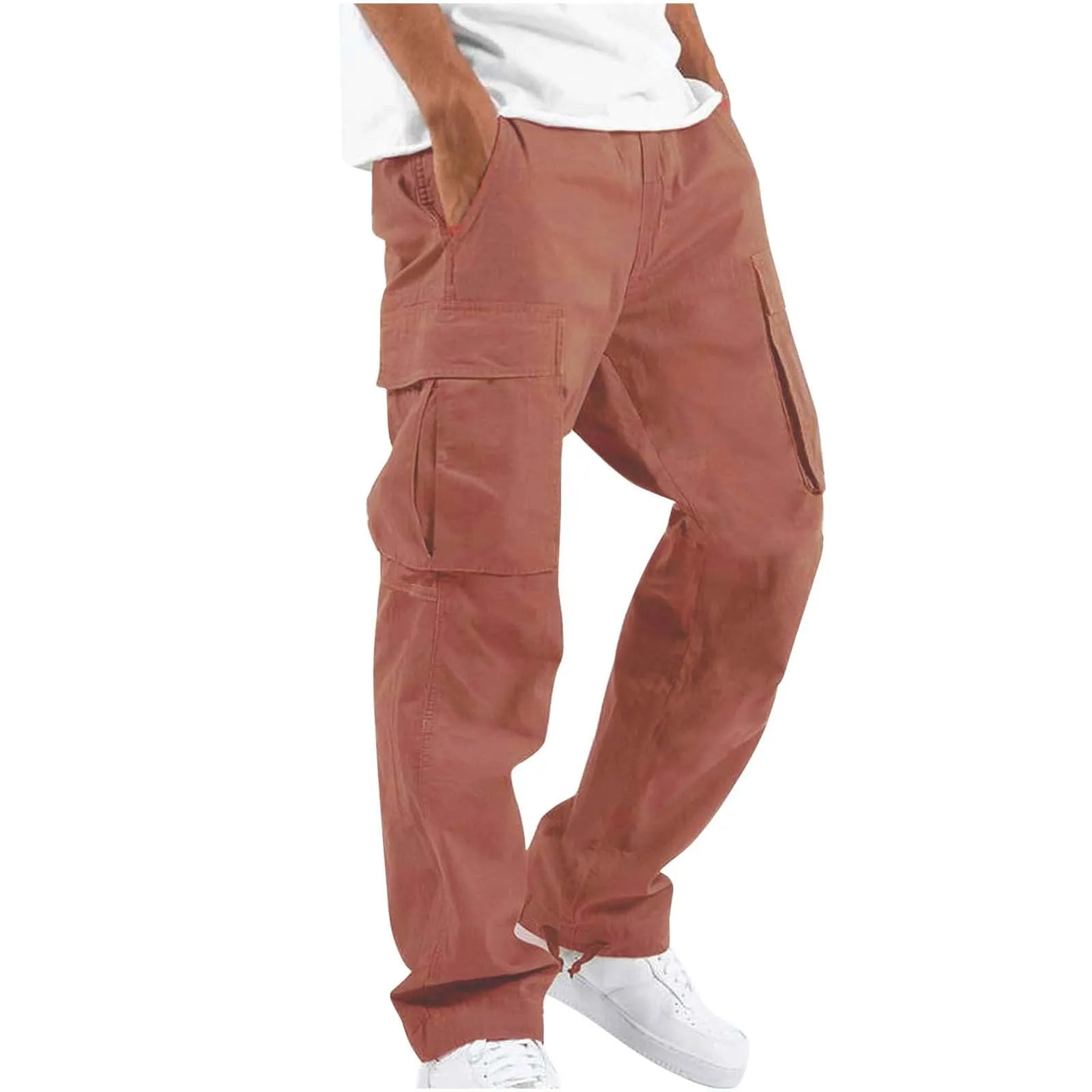 Summer new men's overalls European casual trousers