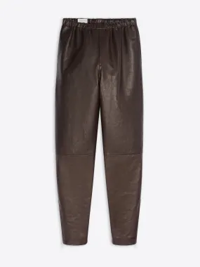 Tapered leather pants