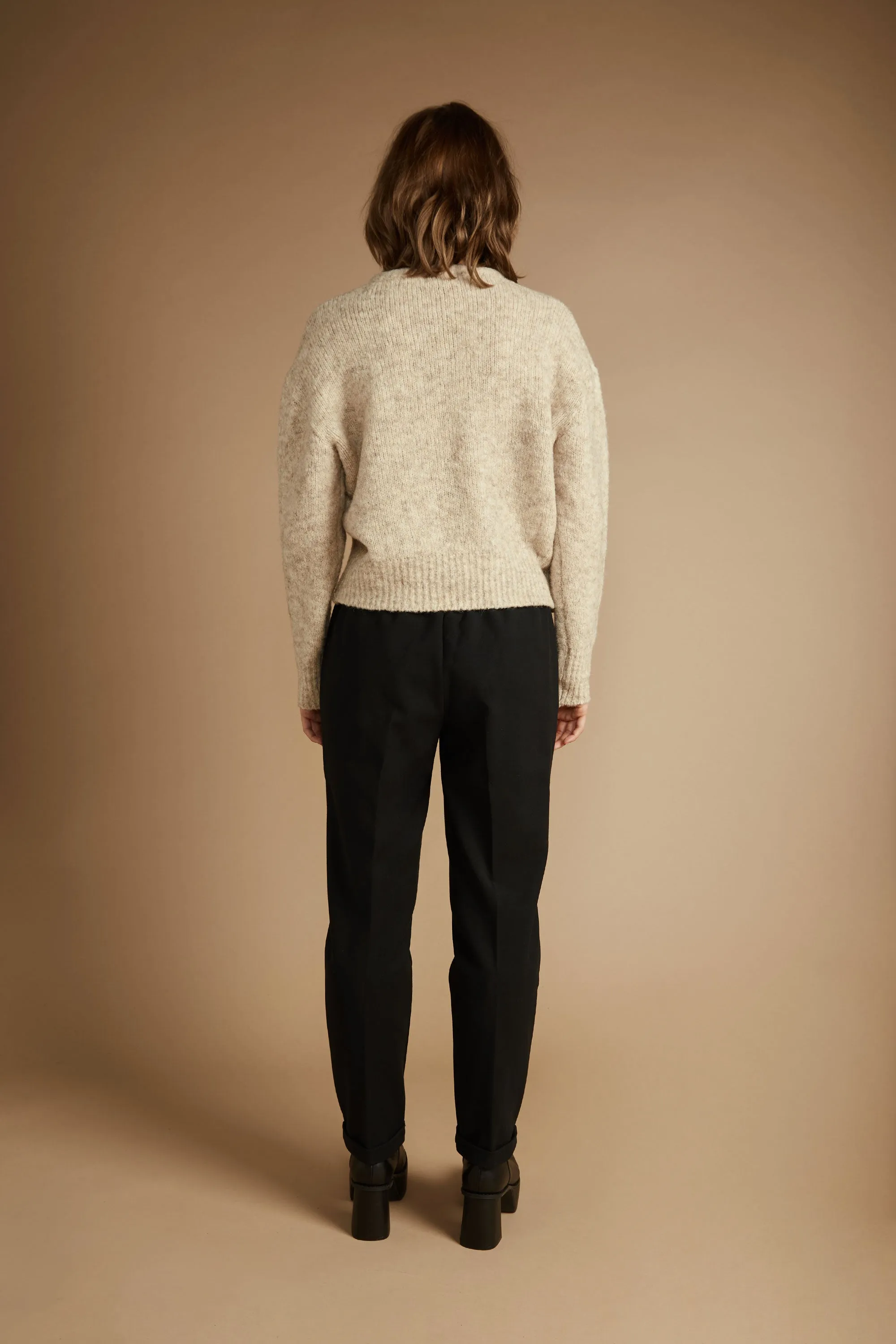 TAPERED PANT WITH ELASTIC WAIST