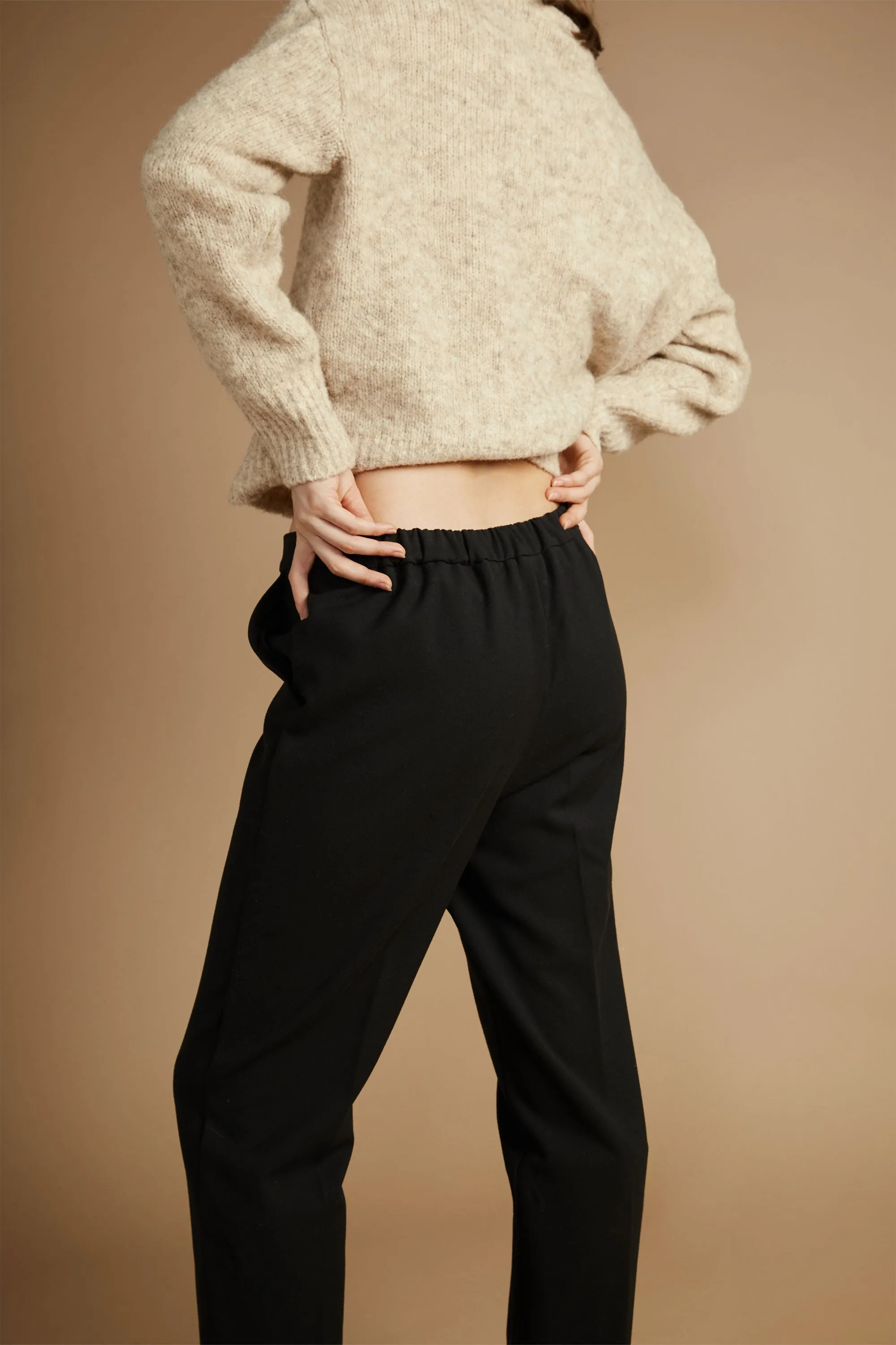 TAPERED PANT WITH ELASTIC WAIST