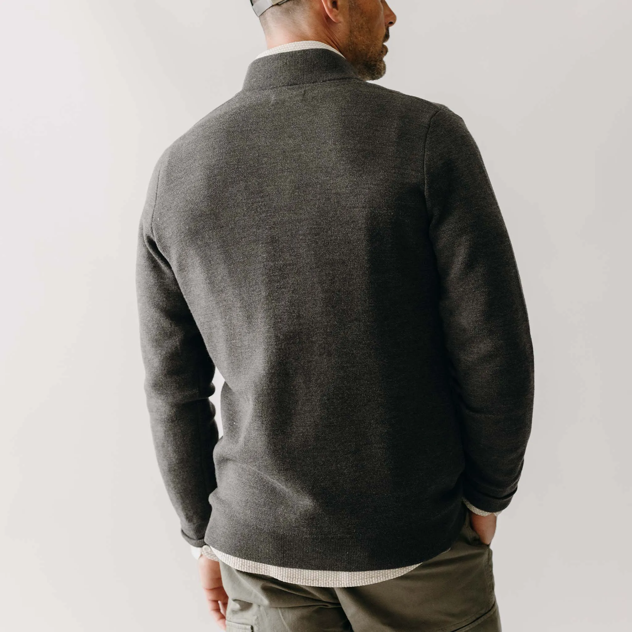 The Portola Bomber in Heather Loden Merino