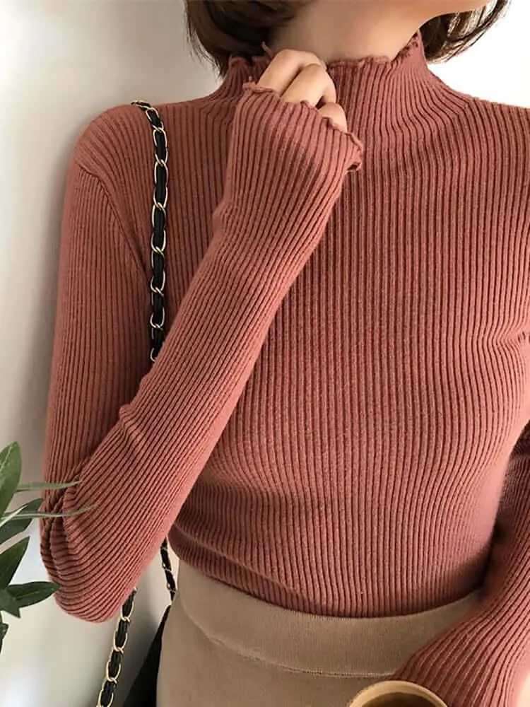 Turtleneck Women's Knitted Sweater