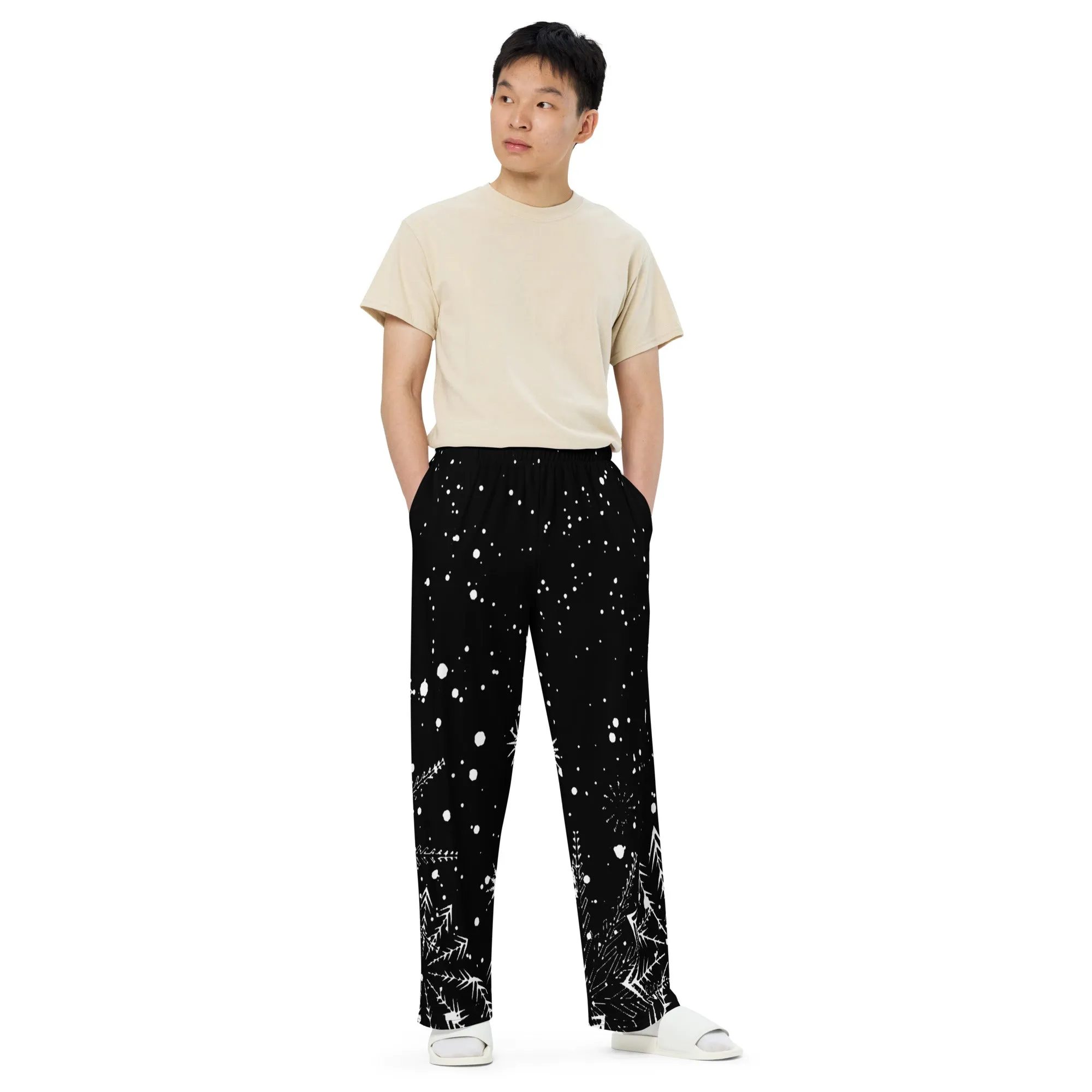 Unisex wide-leg pants