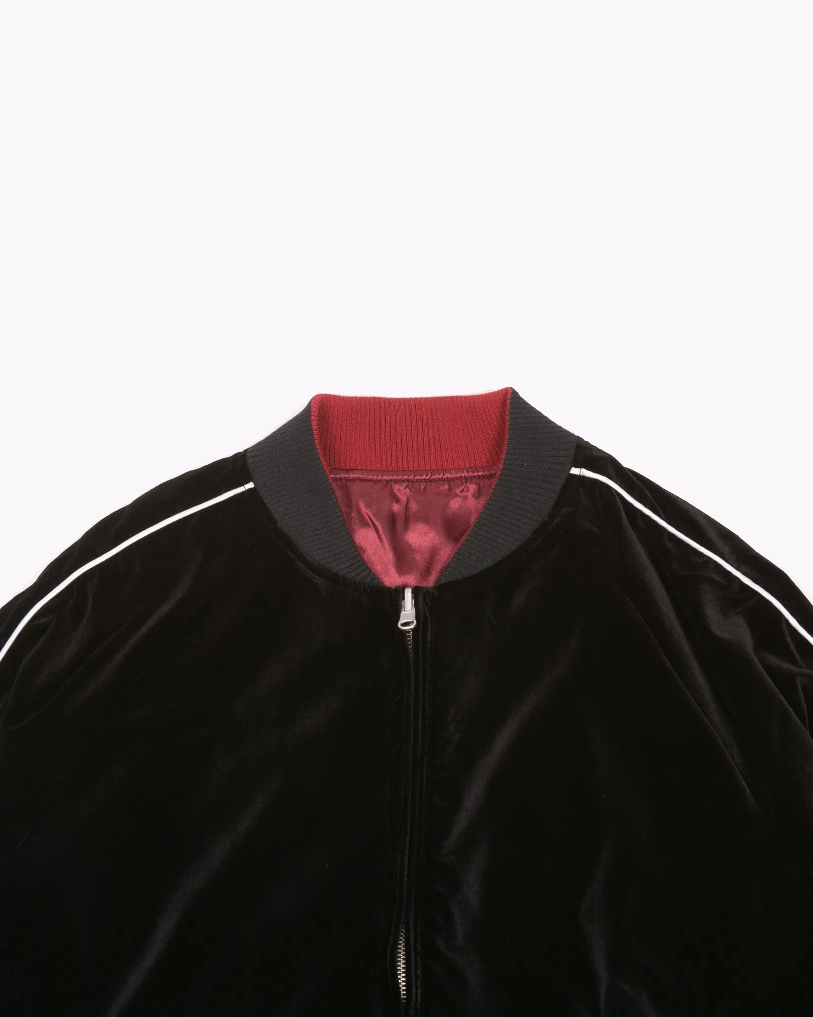 Velvet Bomber - Black/Burgundy