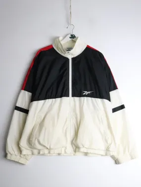 Vintage Reebok Windbreaker Mens XL White 90s