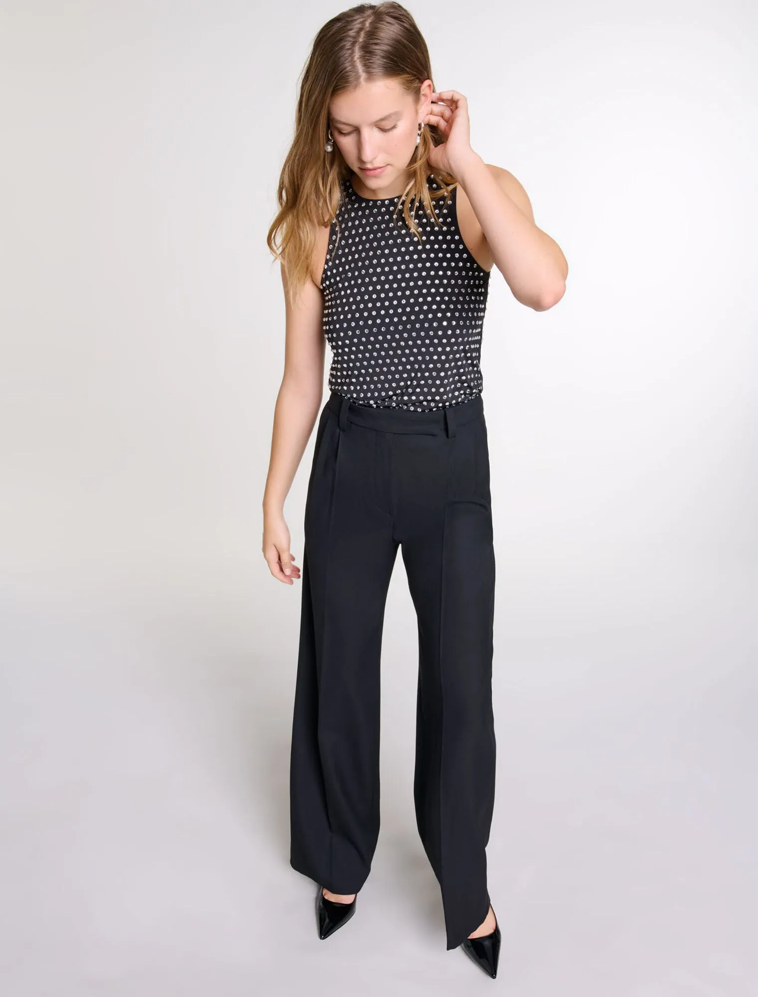 Wide-Leg Suit Trousers