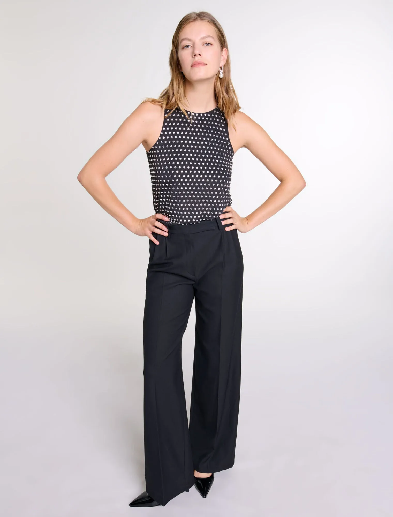 Wide-Leg Suit Trousers